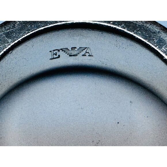 Estate Emporio Armani 925 Sterling Silver Modern Band Ring Size 10.5, 12g - Picture 9 of 11